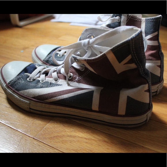 British Flag Converse High Tops - Picture 3 of 4